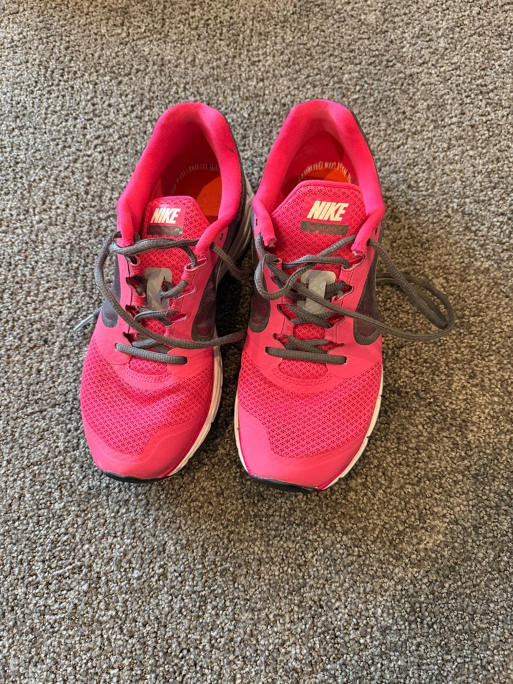Nike Hot Pink and Gray Women's Athletic Shoes